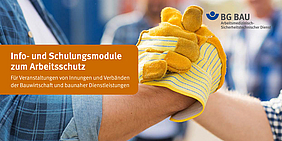 Titelbild des Flyers „Info- und Schulungsmodule zum Arbeitsschutz“